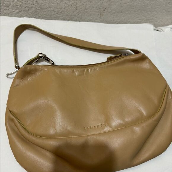 La Marthe nude color Leather Shoulder Bag - Picture 2 of 14